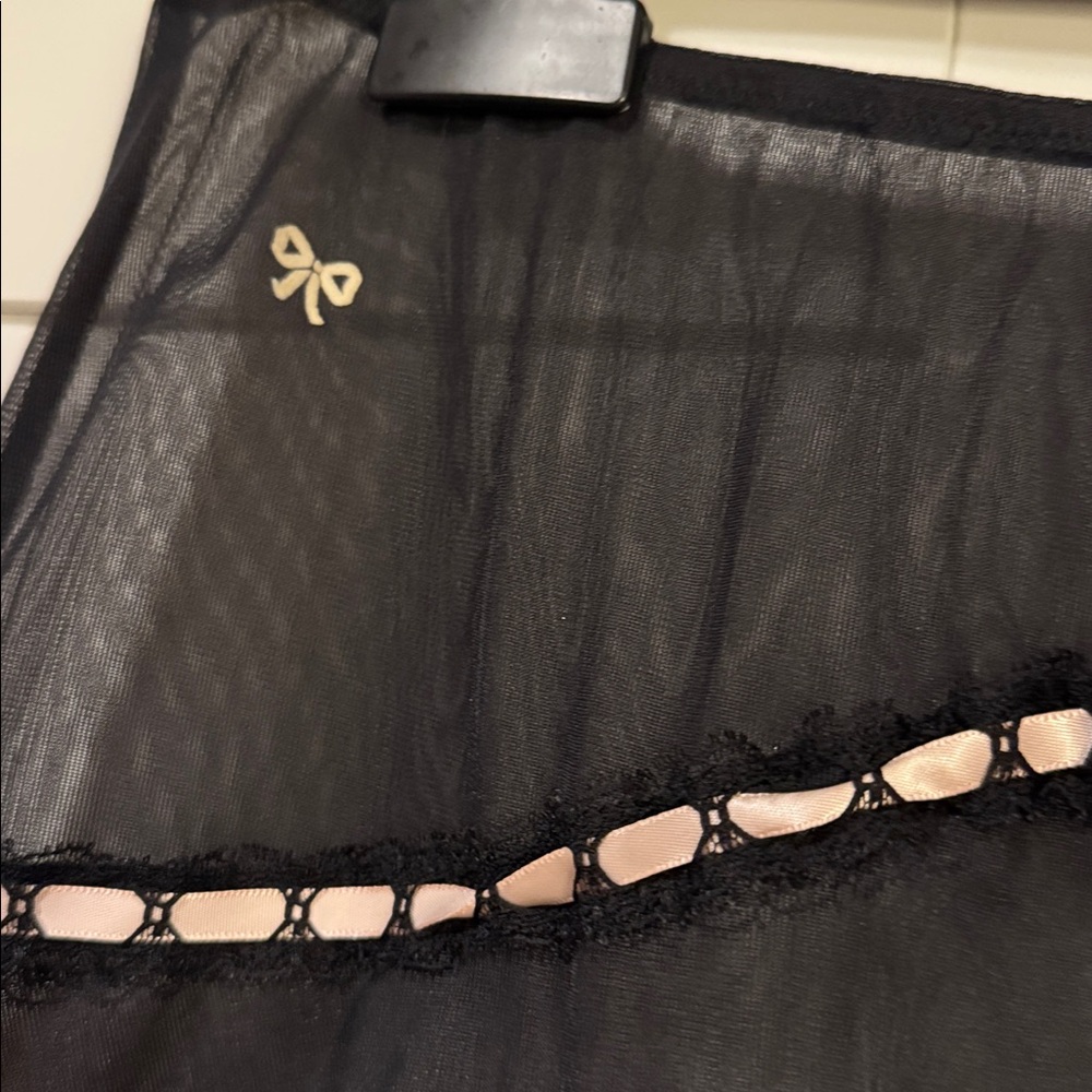 Y2K Victoria’s Secret Sheer Black & Pink Lingerie Skirt - Picture 6 of 6